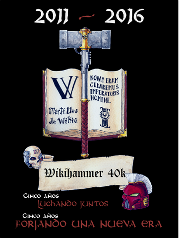 Archivo:5 AÑOS WIKIHAMMER.png