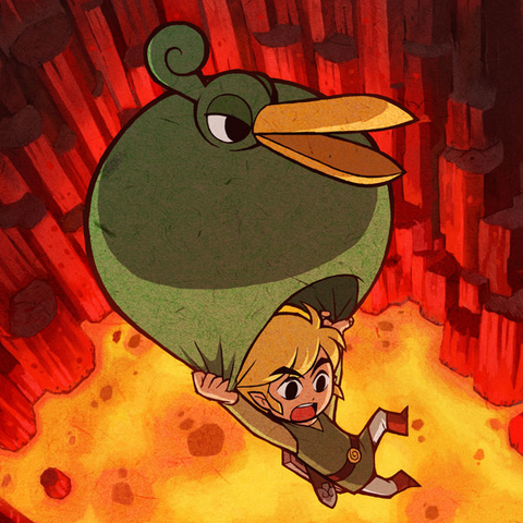 File:Link & Ezlo Cave of Flames.png