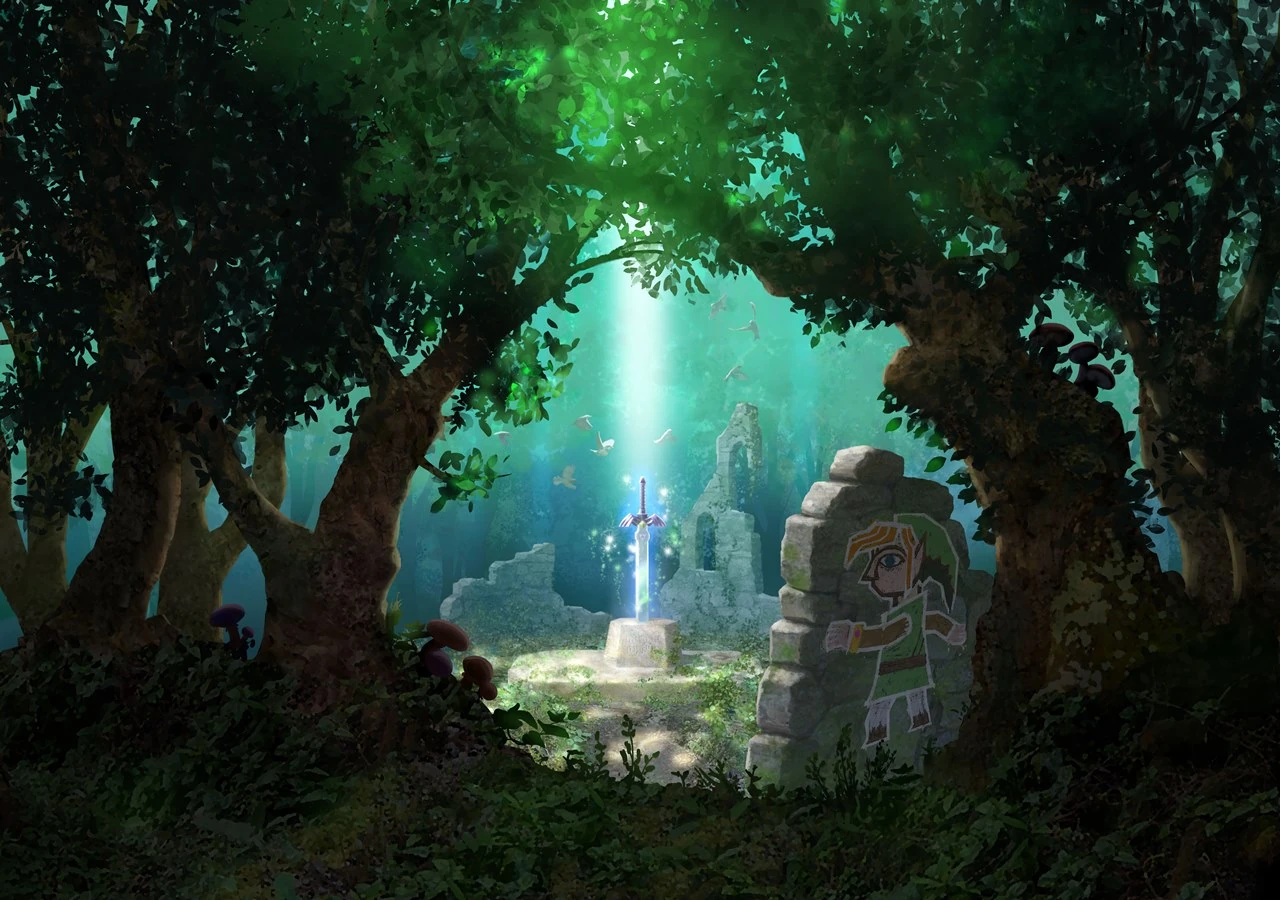 Image Lost Woods Artwork (A Link Between Worlds).jpg Zeldapedia