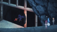 Lucasite destroying the ruins
