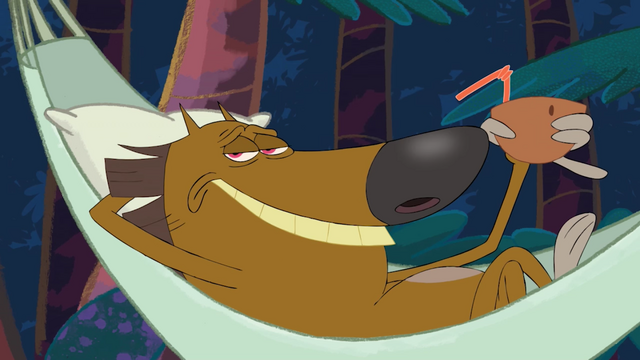 File:Zig & Sharko - Fancy Footwork Zig Looks at Viewer.png